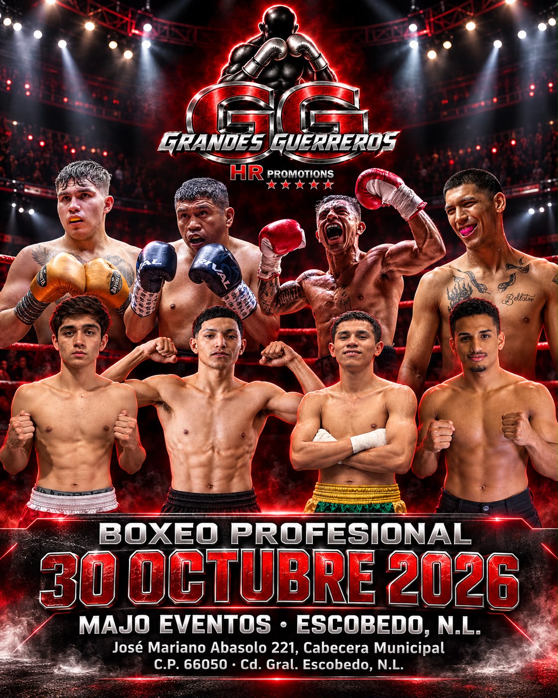 Cartel de HR Promotions Grandes Guerreros